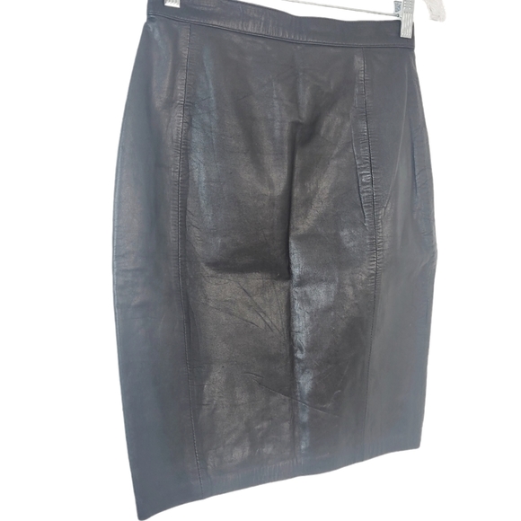 Leather pencil skirt Vintage Paris Sport - Picture 10 of 14